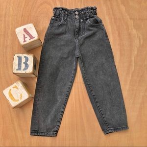 Zara Girls Paper Bag High Waisted Jeans size 6